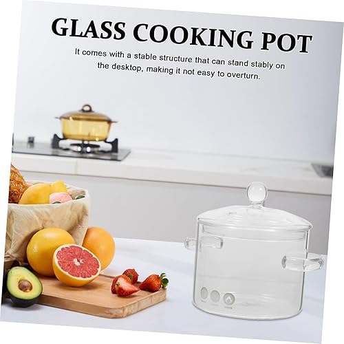 Miniatura 4 de GANAZONO Olla de vidrio para estofado de vidrio, tapa de olla de cocción grande, cubierta de cacerola de vidrio de borosilicato alto para cocina