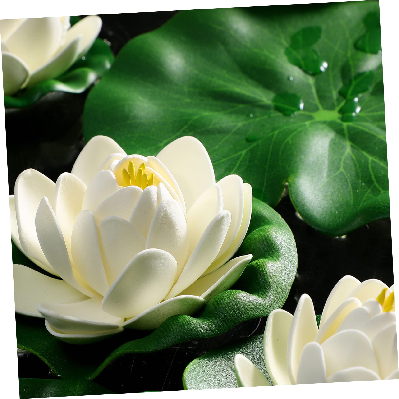 60pezzi Fiori Di Loto Artificiale Galleggianti Da Per Decorazione Di e Laghetti Ornamenti Naturali e Sicuri Per Piante Acquatiche