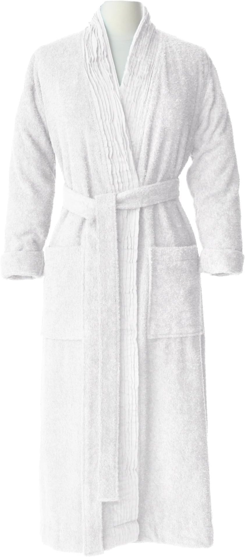 Nine SpacePleated Cotton Robe, White, Large/X-Large