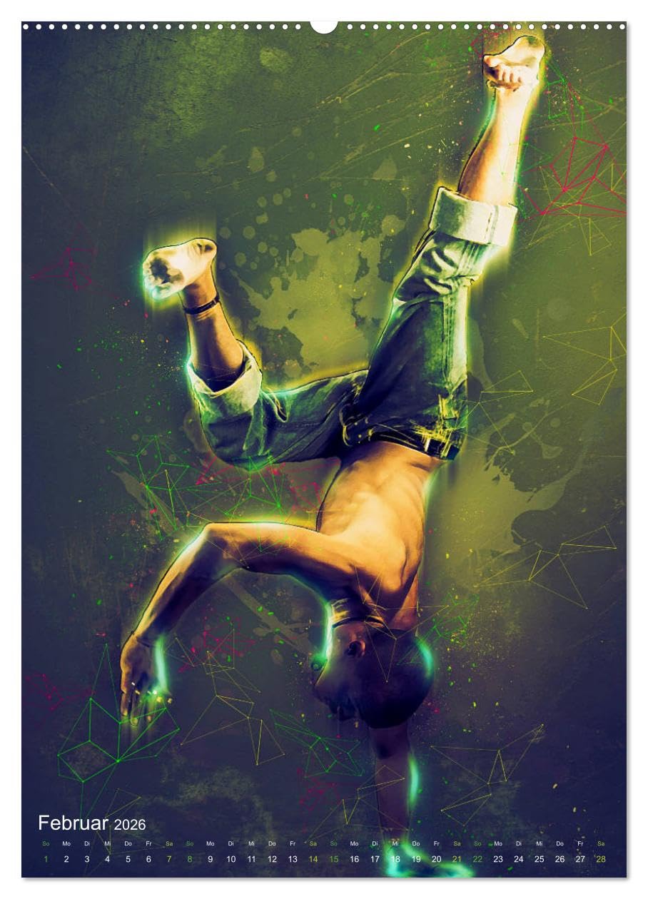 Streetdance - Dynamik pur (hochwertiger Premium Wandkalender 2026 DIN A2 hoch), Kunstdruck in Hochglanz: Farbenfrohe Bilder beeindruckender ... und Freestyle-Performances (CALVENDO Kunst)