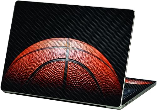 MightySkins - Skin de fibra de carbono compatible con Apple MacBook Air de 13.6 pulgadas M2 (2022), mundo del baloncesto, acabado de fibra de