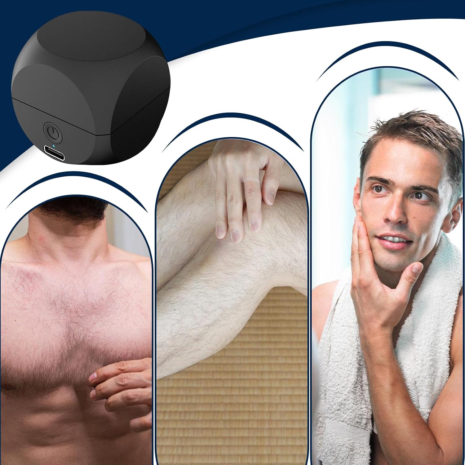 Mini Electric Shaver, Portable Face Groomer, Dice-Shaped Beard Trimmer, Compact Rechargeable Hair Removal Tool, Travel-Friendly Device Men, for Boyfriends