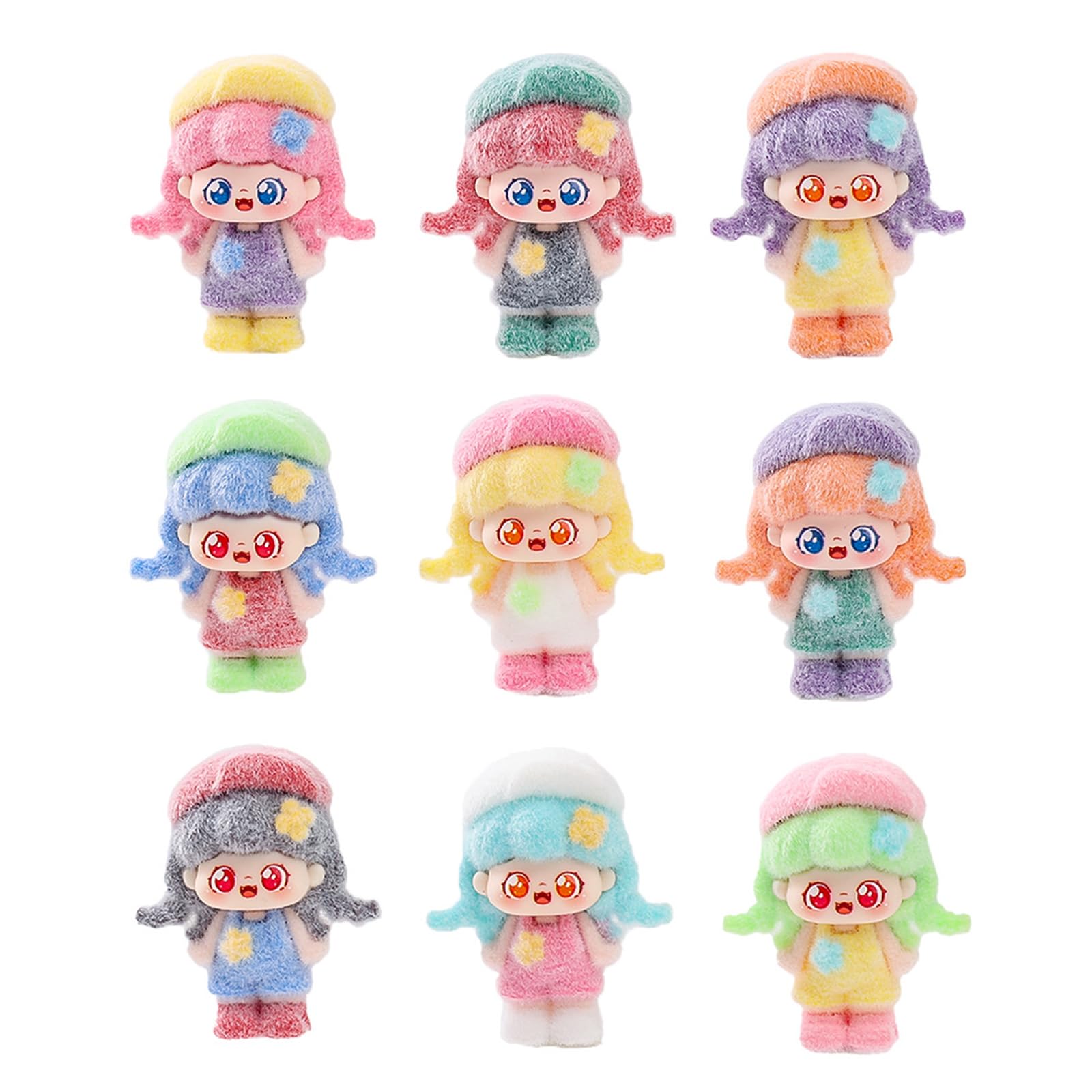 Geavonyg Car Dashboard Decoration Figurine Ornament Interior Center Console Flocking Doll Decorative Acce Interior Flocking Doll