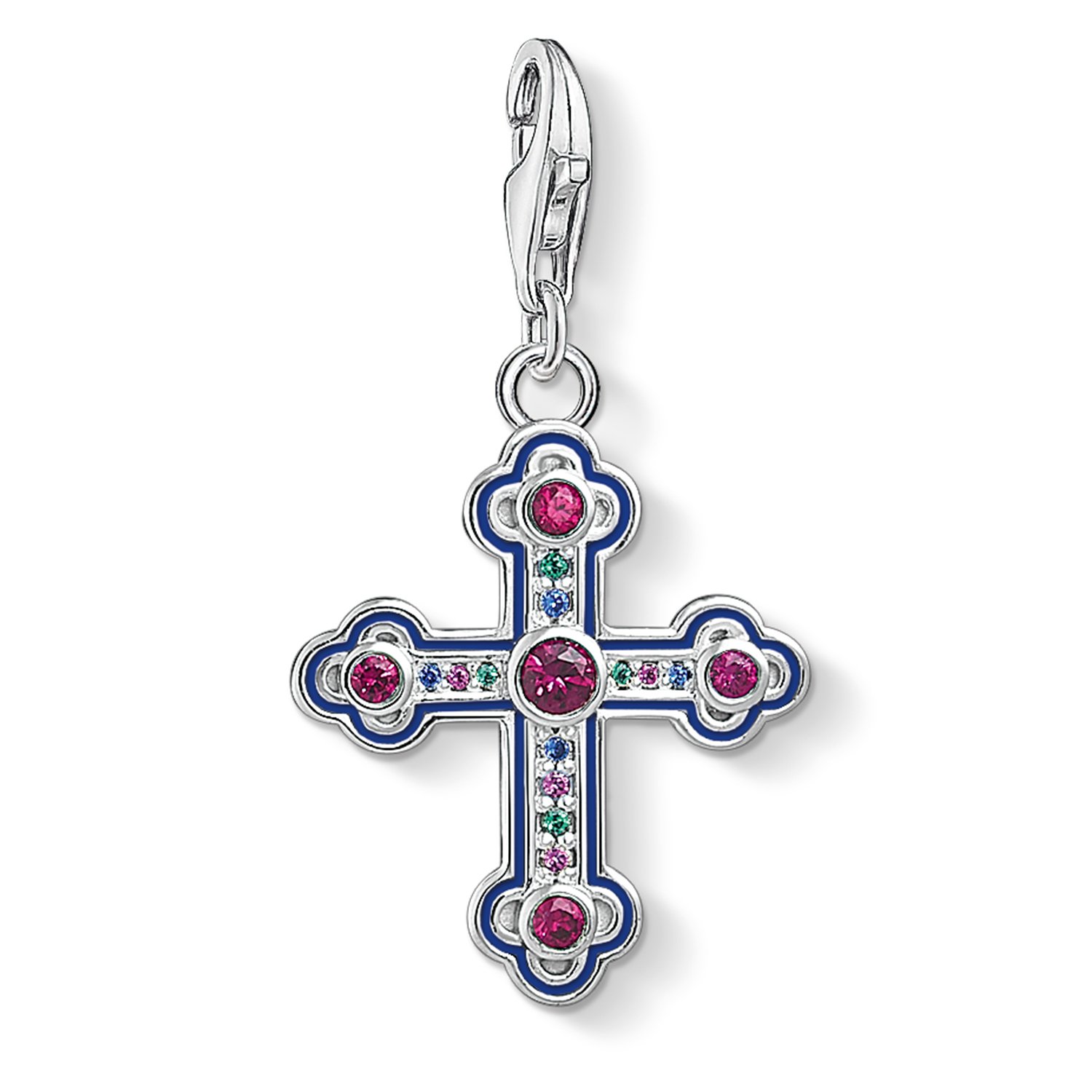 Thomas Sabo 1495-392-10 damski wisiorek typu charm, wiktoriański krzyżyk, srebro wysokiej próby 925