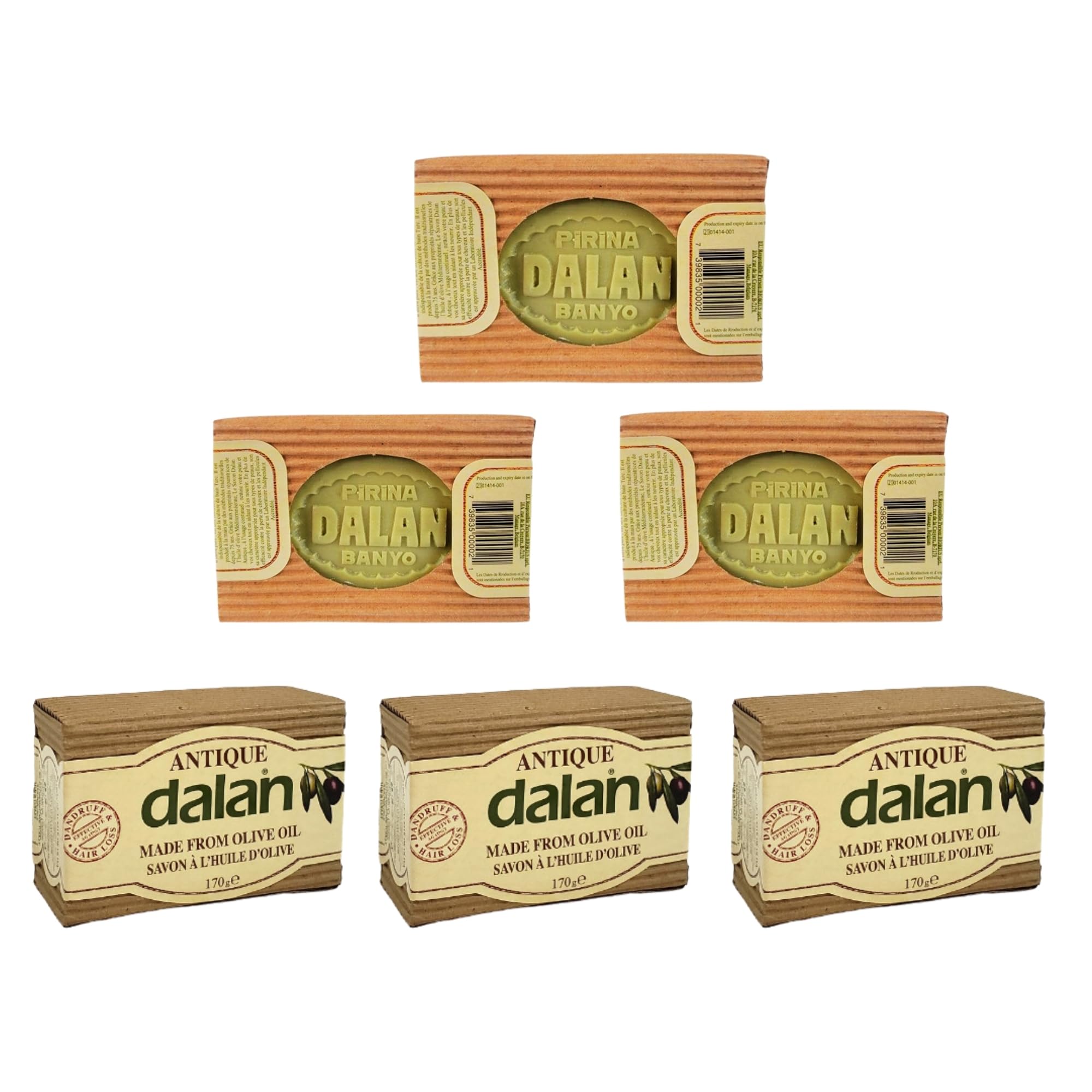 DalanAntique Olive Oil Bar Soap 100% Natural (12)