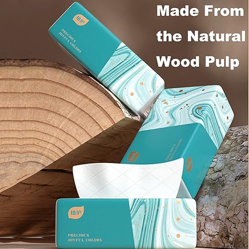 Miniatura 8 de Paquete de 8 pañuelos faciales desechables pequeños, papel higiénico, funda de bolsa, no caja, servilleta, papel facial blanco, material fibra de