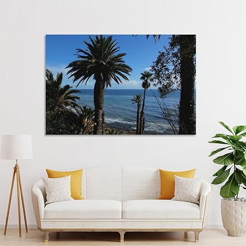 Miniatura 4 de ALKoy Impresión en lienzo con vista panorámica del océano fuera de punto Fermin, Península de Palos Verdes de Los Ángeles, California, póster de