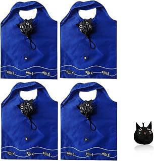 4 Pieces Dead Bag Reusable, Foldable Shopping Bag Foldable, Cute Animal Motifs Sturdy Carrying Bag, Washable Shopping Bag, Practical Shopping Bags for Camping