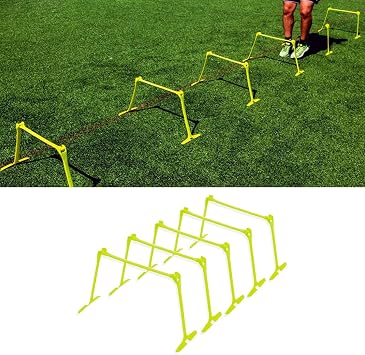 CMYUN Mini Hurdles Adjustable Height - 5 Pcs/10PCS Small Agility Hurdles with Handle, Soft Portable Track & Field Hurdles, Obstacle for Soccer Training5pcs