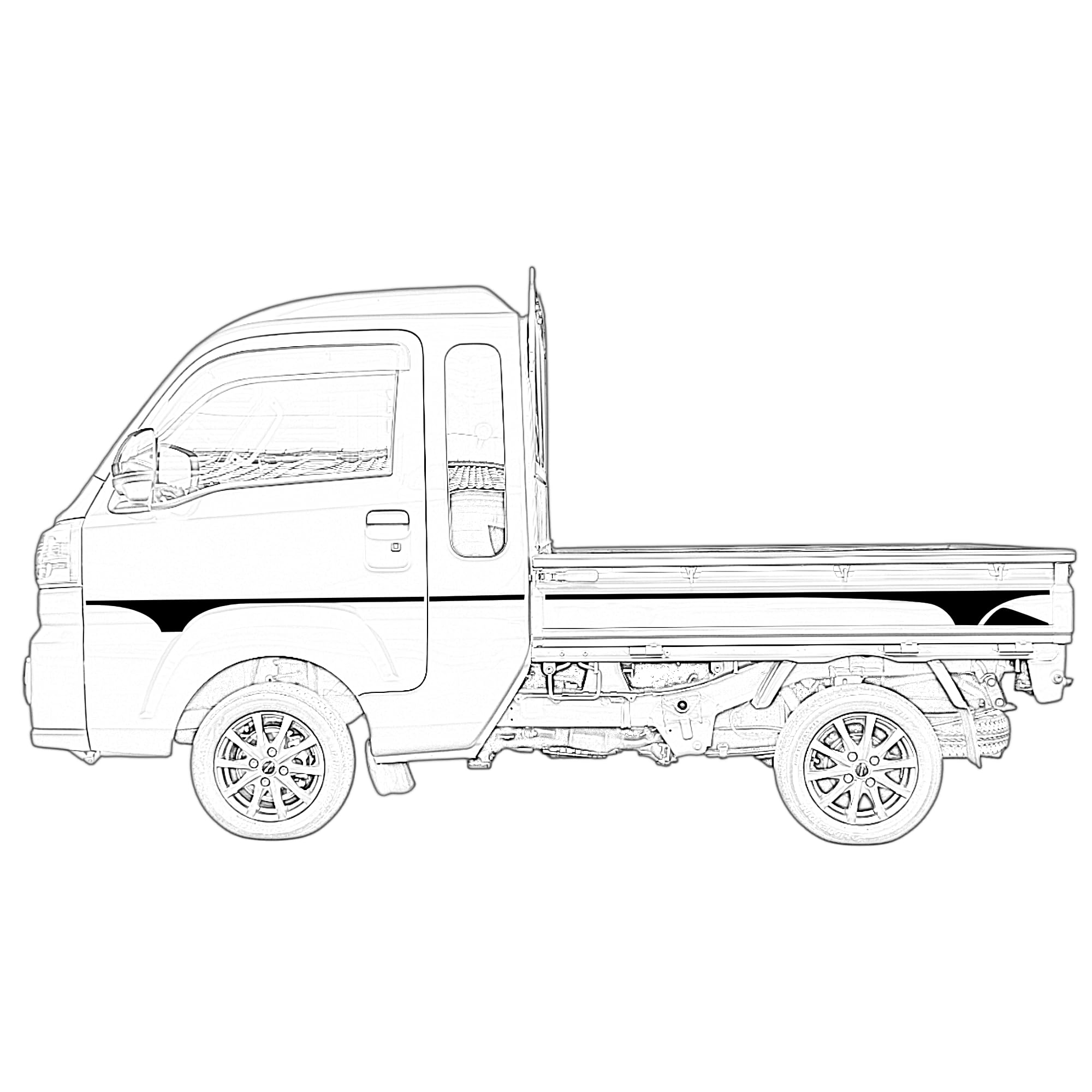 Amazon.co.jp: Rubens(ルーベンス）軽トラステッカー 軽トラ デカール