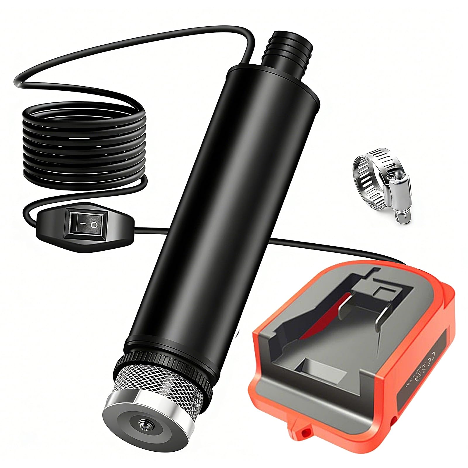 Cordless Water Transfer Pump Compatible with Milwaukee M18 18V Battery, 30 L/min 16FT Lift Submersible Pump - Ideal for Garden, Camping, Pool, Car Wash and Cellar Draining (No Battery)