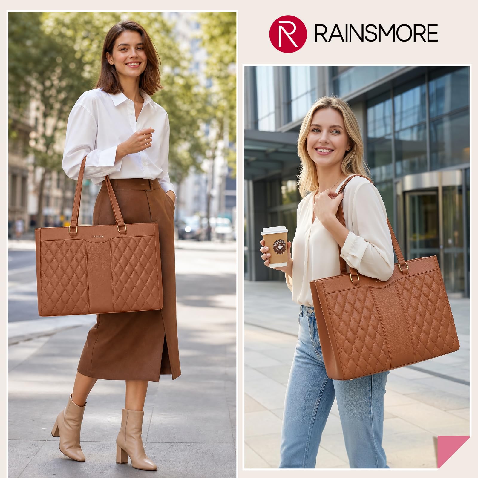 RAINSMORE Borse per laptop da donna 15.6 pollici