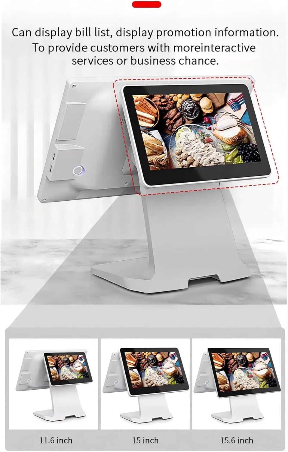 キャッシュレジスター、 15.6 インチ タッチ スクリーン オールインワン POS Windows システム POS キャッシュ