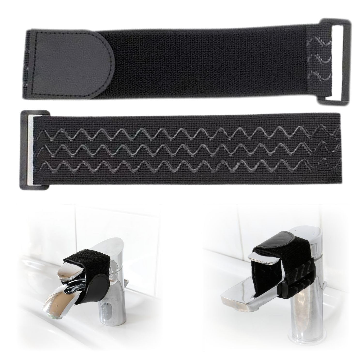 Dispositifs de sécurité pour robinets à l'épreuve des enfants, mitigeurs monocommande avec sangle élastique (5x30cm)