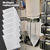 Vista 6 de 55 Gallon Dust Collector Bags 6pcs one-sided 3.5 mil 31"x40"(width x length) For Harbor Freight Central Machinery Dust Collectors