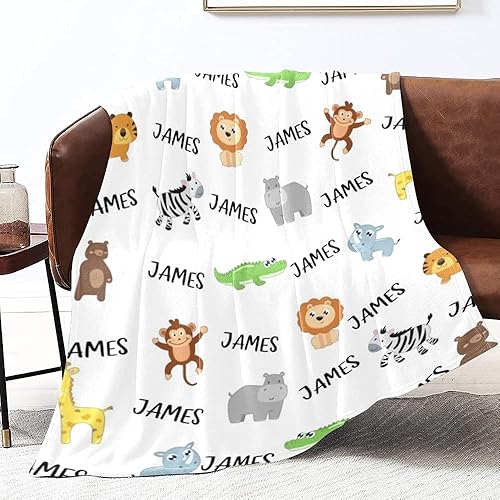 Miniatura 4 de Mantas de bebé personalizadas con nombre para niños, manta personalizada con nombre para bebés, recién nacidos y niños