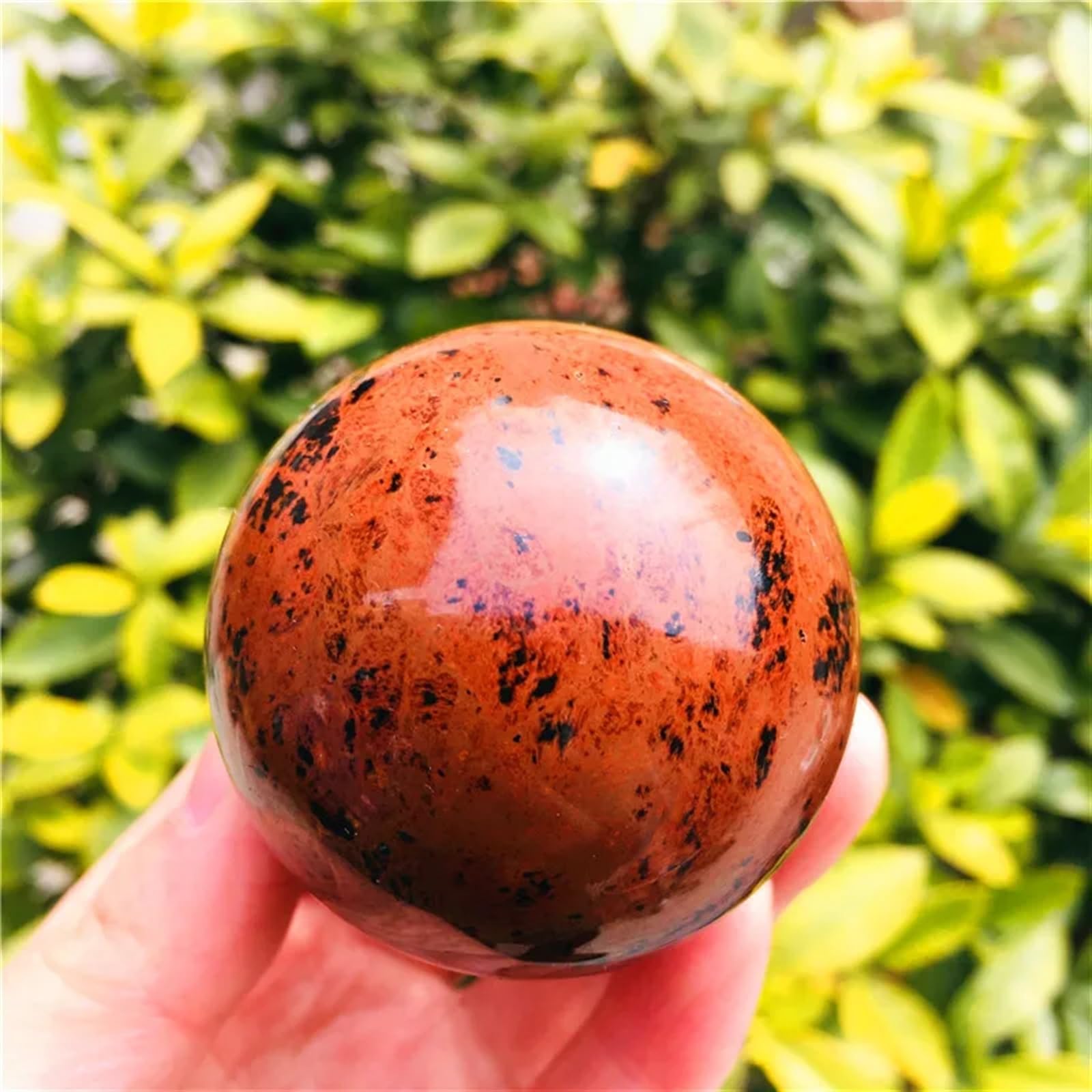 BKGWCSOR red Obsidian Ball Room Decoration Home Fish Tank decoration1pc Ornaments (Size : 4cm)
