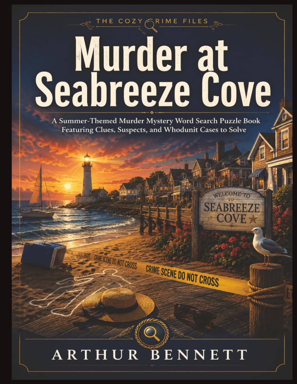 Murder at Seabreeze Cove: A Summer-Themed Murder Mystery Word Search Puzzle Book Featuring Clues, Suspects, and Whodunit Cases to Solve (The Cozy Crime Files)