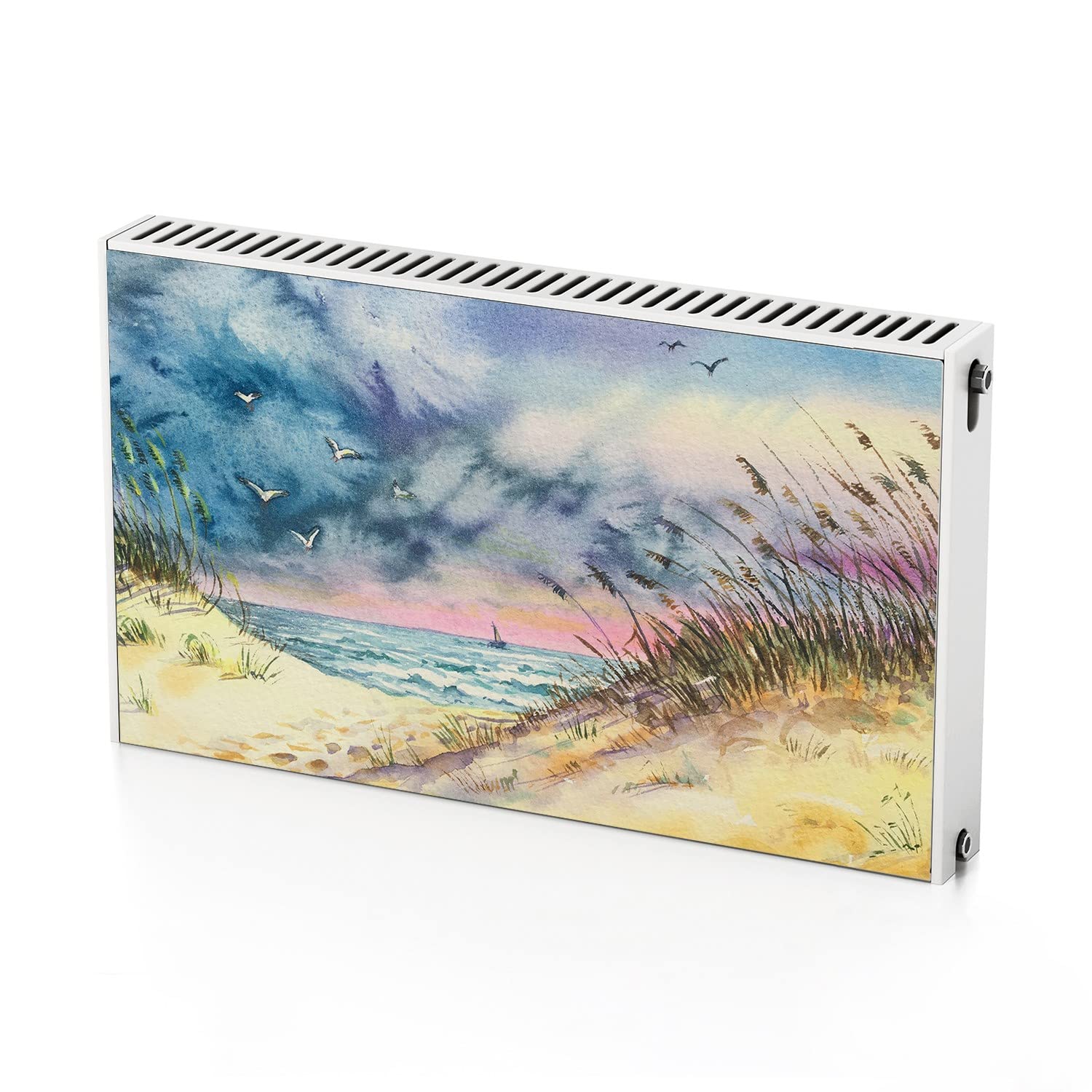 Masquez un vieux chauffage avec l aimant de radiateur plage 100x60 cm