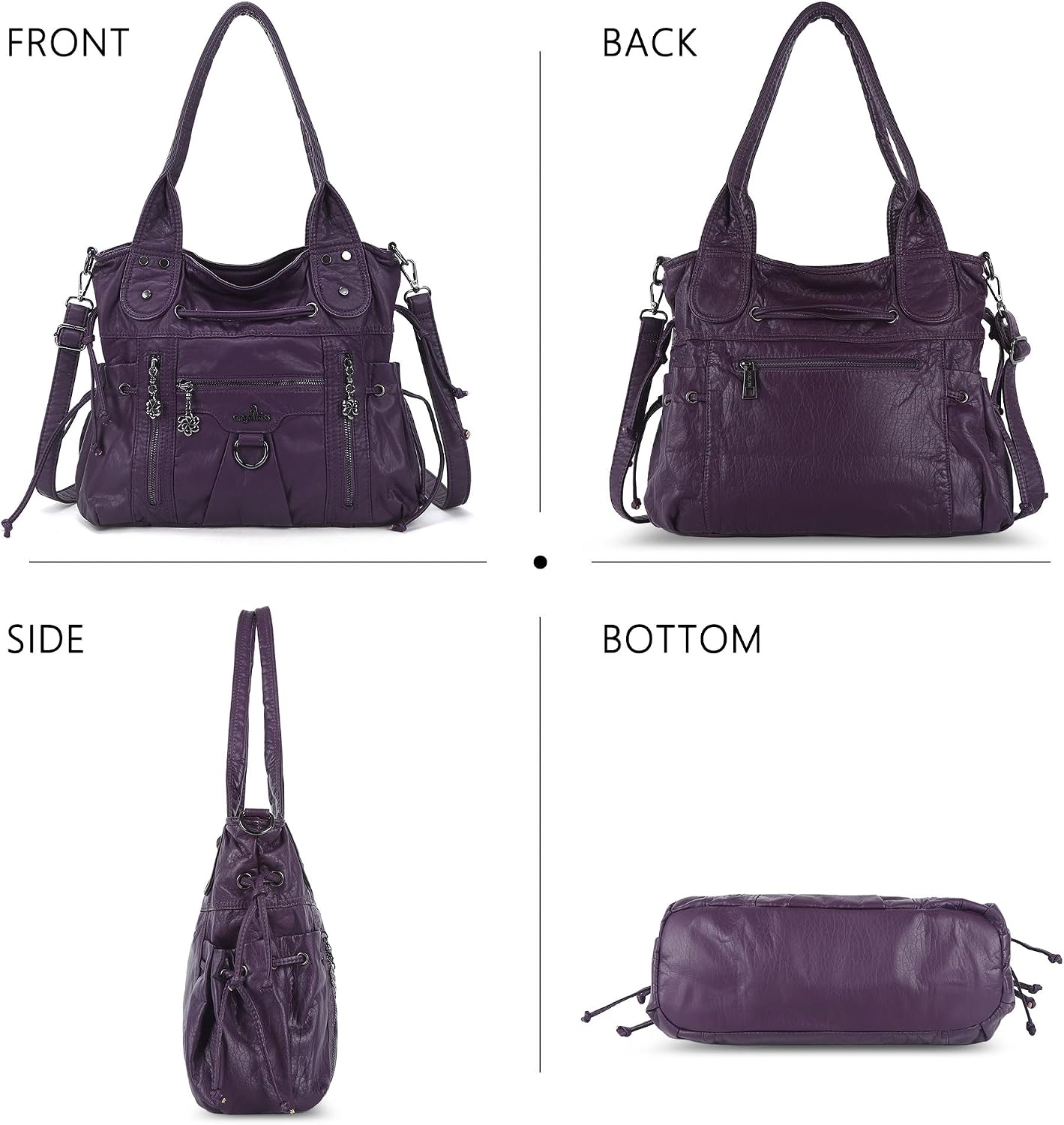 Angel Kiss Hobo Bags for Women Fashion Shoulder Bag Ladies Purses and Handbags Roomy Tote Bags Purse with Crossbody Strap