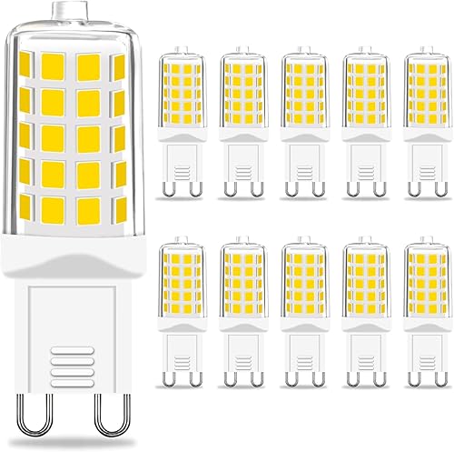 Bombilla LED G9 de 4 W (luz blanca diurna 6000K, paquete de 10)
