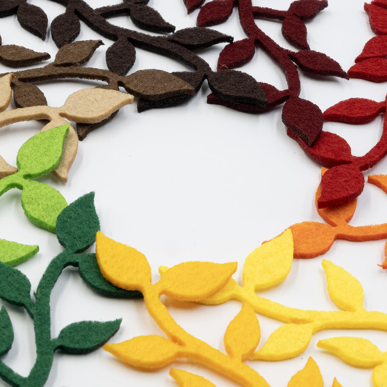 Amazon.co.jp: Summer-Ray 50個 ミックスカラー 2mm フェルトのつる 葉