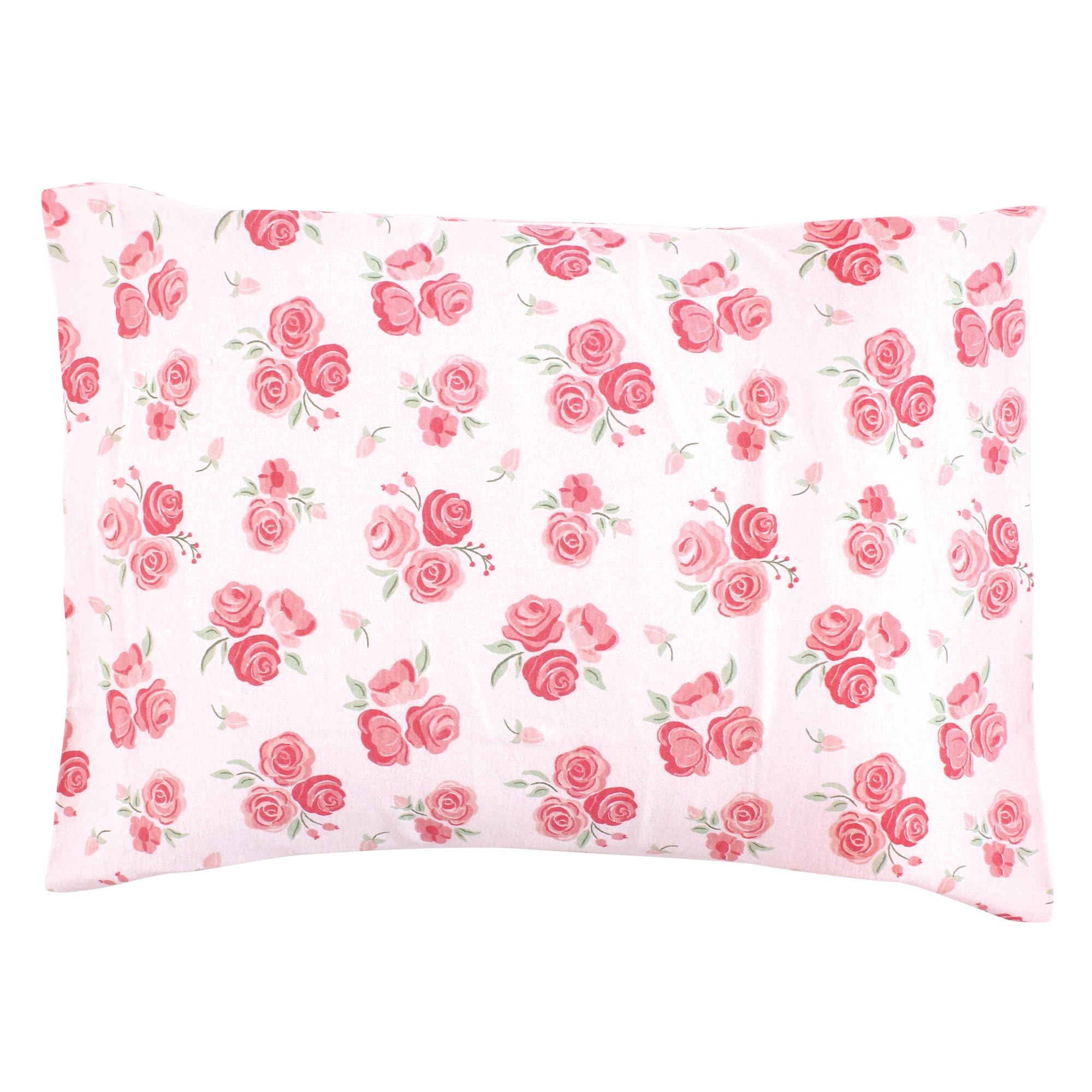 Hudson Baby Unisex Baby Cotton Toddler Pillow Case, Blush Rose, One Size