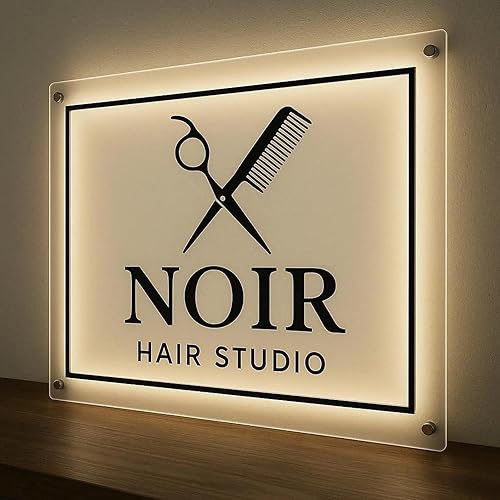 Miniatura 3 de Letrero acrílico retroiluminado personalizado, letreros con logotipo iluminado para negocios, estudios de belleza, salones de uñas, diseño de