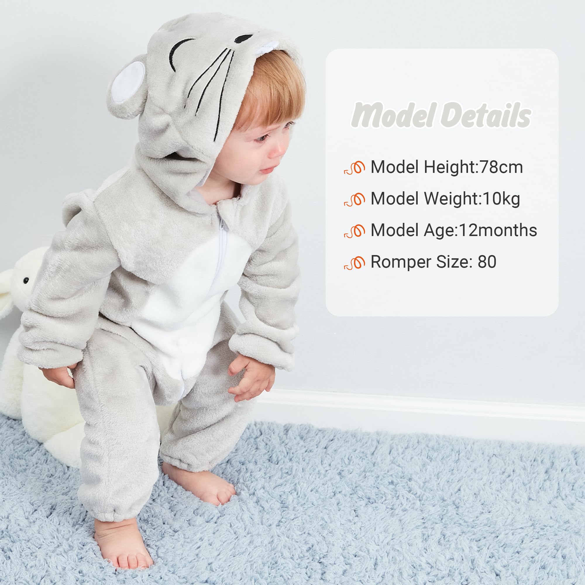 HAHASHOW Baby Winter Spielanzug Baby Schlafanzug Flanell Strampler Pyjama kostüm Bekleidung Karikatur Overalls Onesies für mädchen und Junge，3-36 Monate
