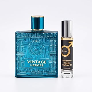 AFLUXE V Hero Men's Cologne Eau De Parfum&Pheromone, Mint Woody Gourmand | Sweet warm woody fragrance with fresh mint and oriental gourmand notes. EDP spray for men
