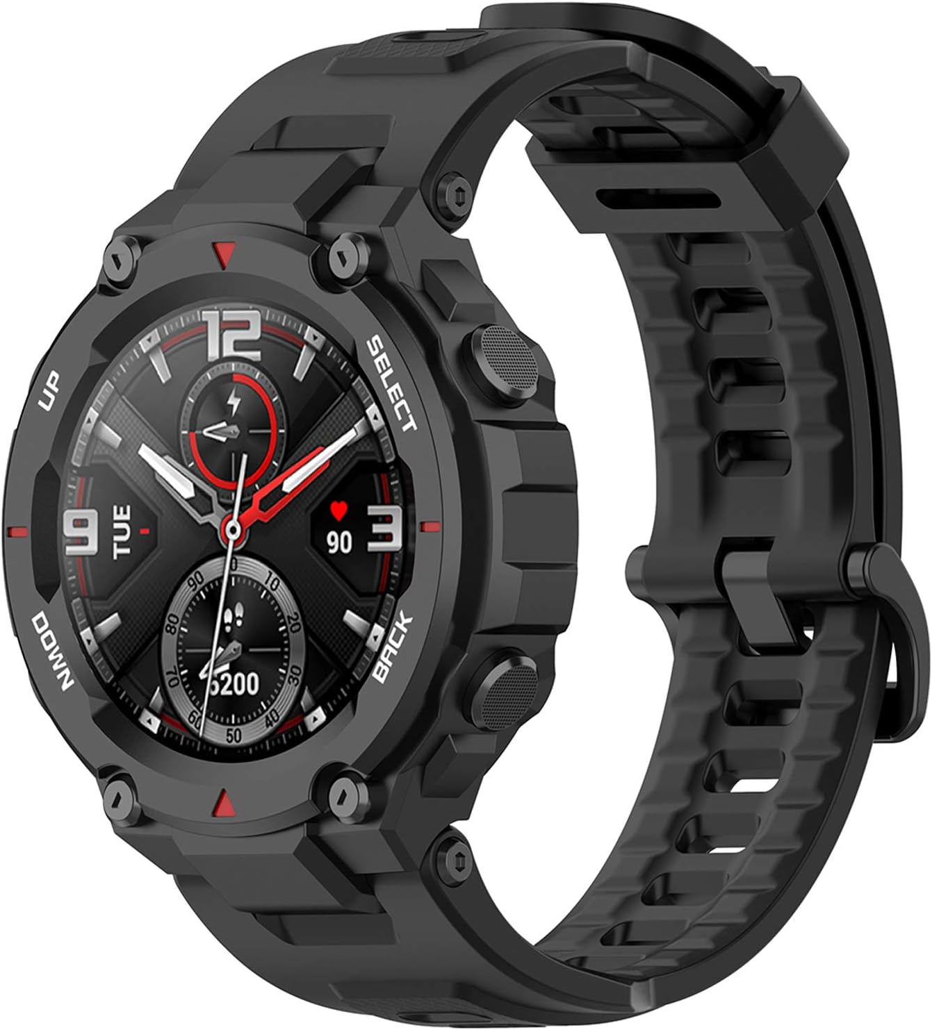 hengkang Compatible with Amazfit T-Rex Watch Bands, Adjustable Sport Silicone Replacement Band Straps Wristbands Bracelet Accessories Fit for Amazfit T-Rex, Amazfit T-Rex Pro Smartwatch