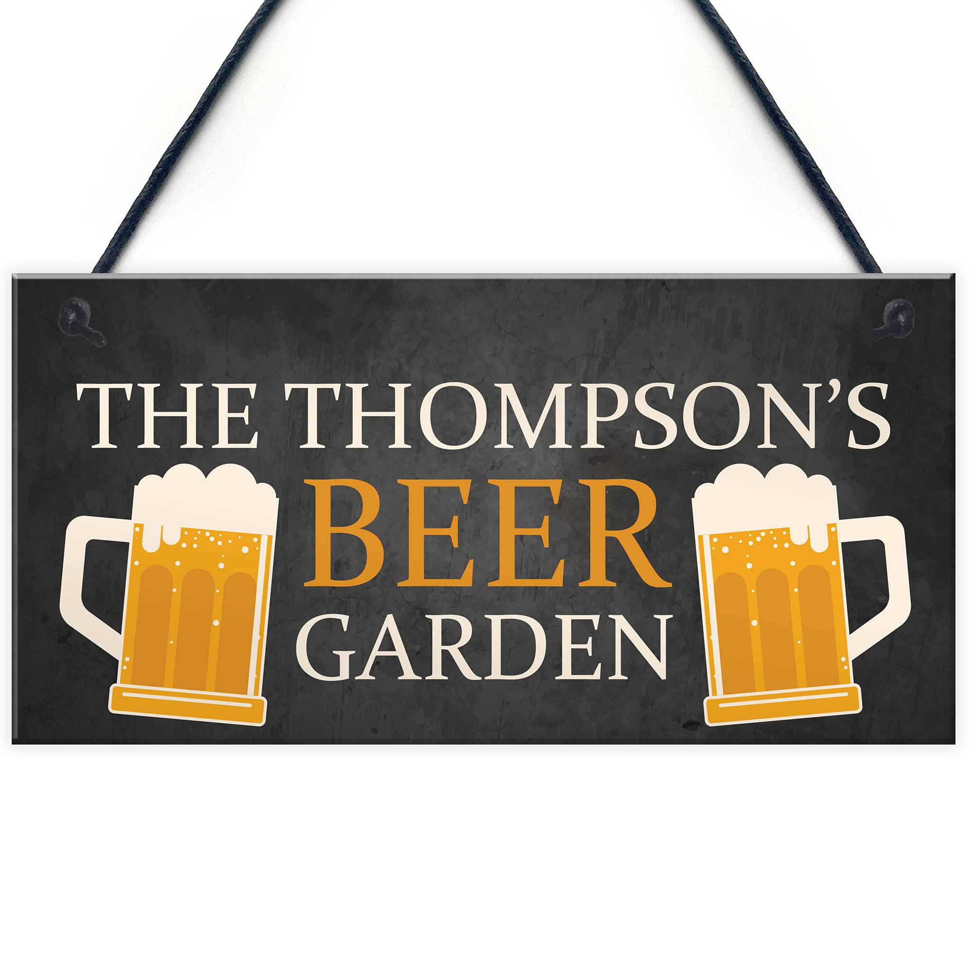 BEER GARDEN Sign For Man Cave Pub Bar Personalised Gift For Him Men