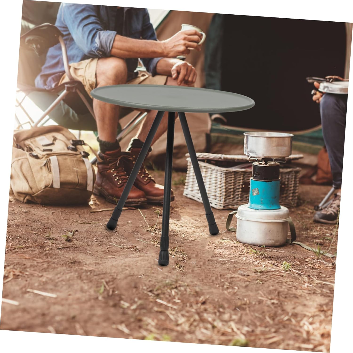 VICASKY Portable Aluminum Alloy Camping Table Lightweight Folding Camp Table for Outdoor Cooking Picnics and Backyard Use Weather Resistant Design for Easy Storage and Transport