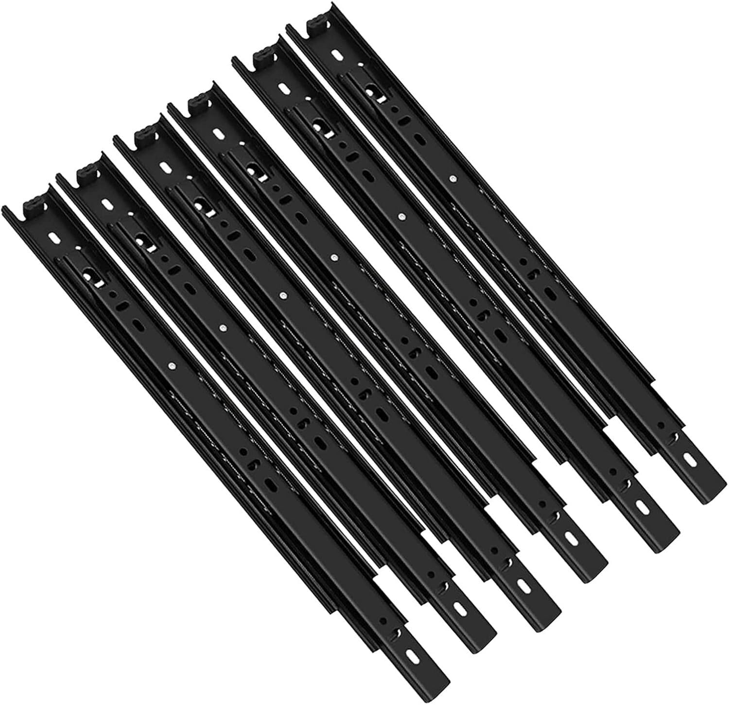 Prowadnice do szuflad, Wytrzymała prowadnica szuflady z pełnym wysuwem i metalowym(30cm(12in))
