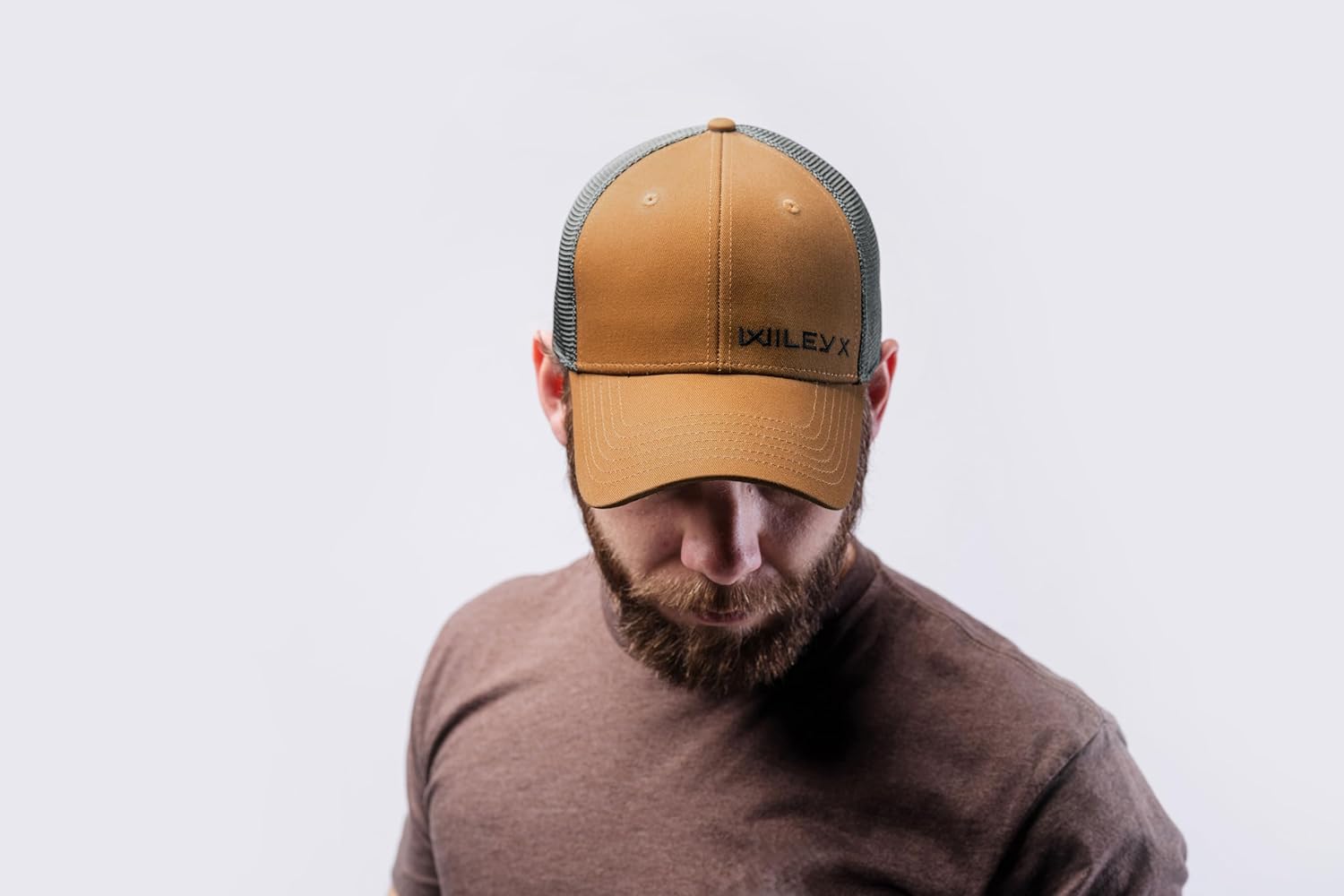 Wiley X WX Trucker Cap Camouflage Cotton Grey Mesh Men Adjustable Lightweight Breathable Flexfit 6 Panel Cap Sun Hat Airsoft Sport Outdoor, Camouflage | Grey, One Size