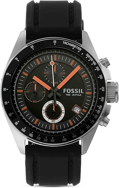 FOSSIL Decker Watch for Men, Quartz Chronograph Movement with Stainless Steel or Leather Strap.