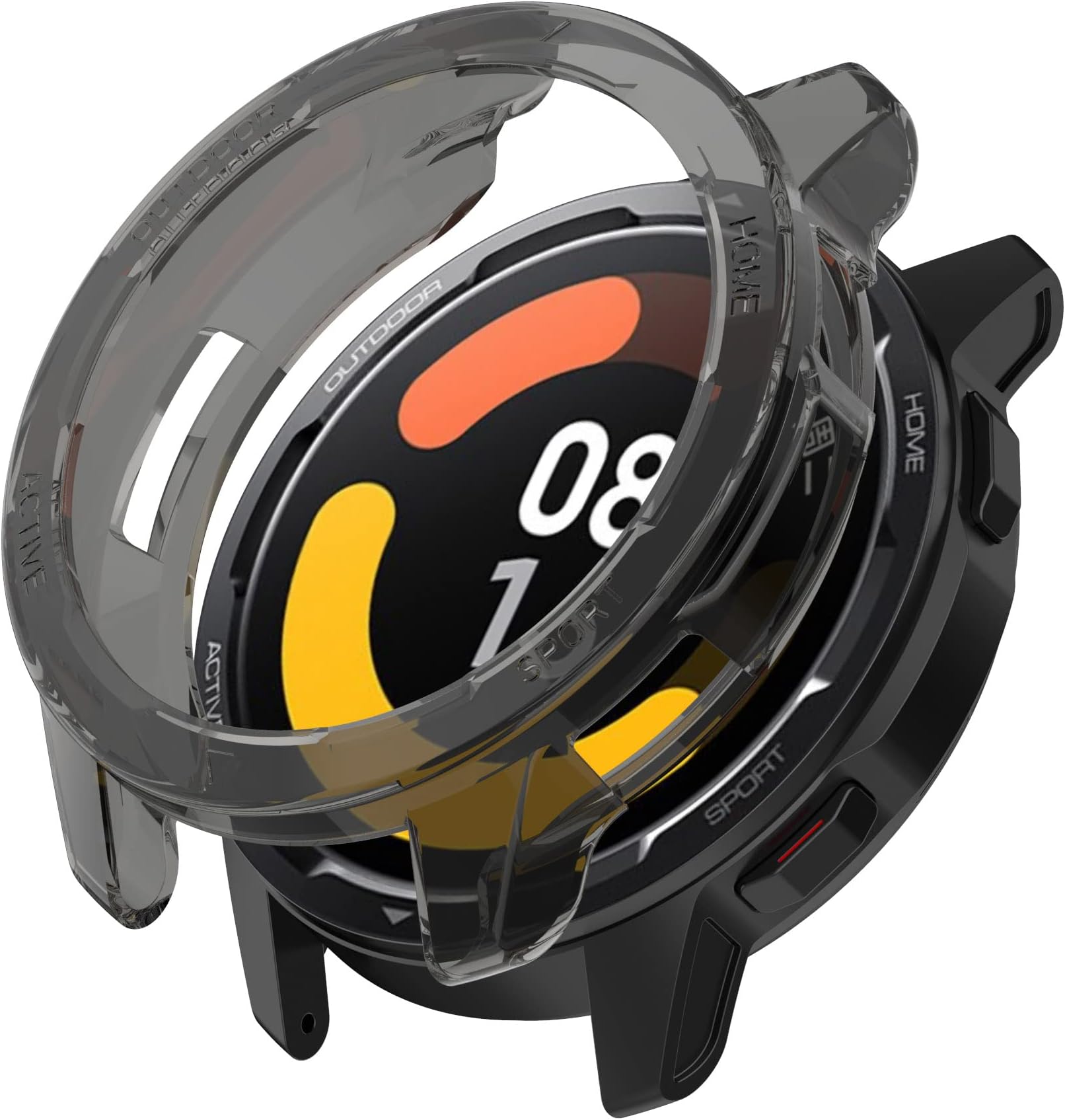 Case Compatible with Xiaomi Mi Watch Color 2/S1 Active Smartwatch Accessories - No Screen Protector (Black)