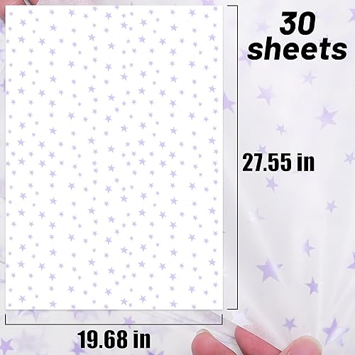 Miniatura 9 de MR FIVE Papel de seda de estrella a granel, 20 x 28 pulgadas, papel de seda de estrella para bolsas de regalo, papel de seda de estrella para