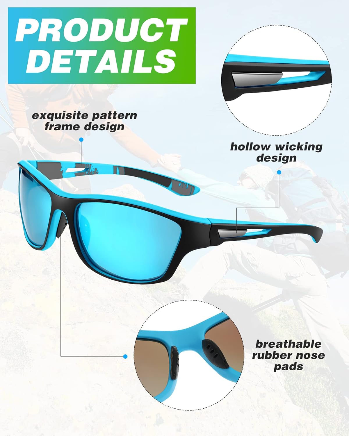 Kanayu 12 Pairs Men Polarized Sunglasses bulk Sports sunglasses UV Protection Driving Glasses for Baseball Cycling Fishing Running Golf Outdoor Activities