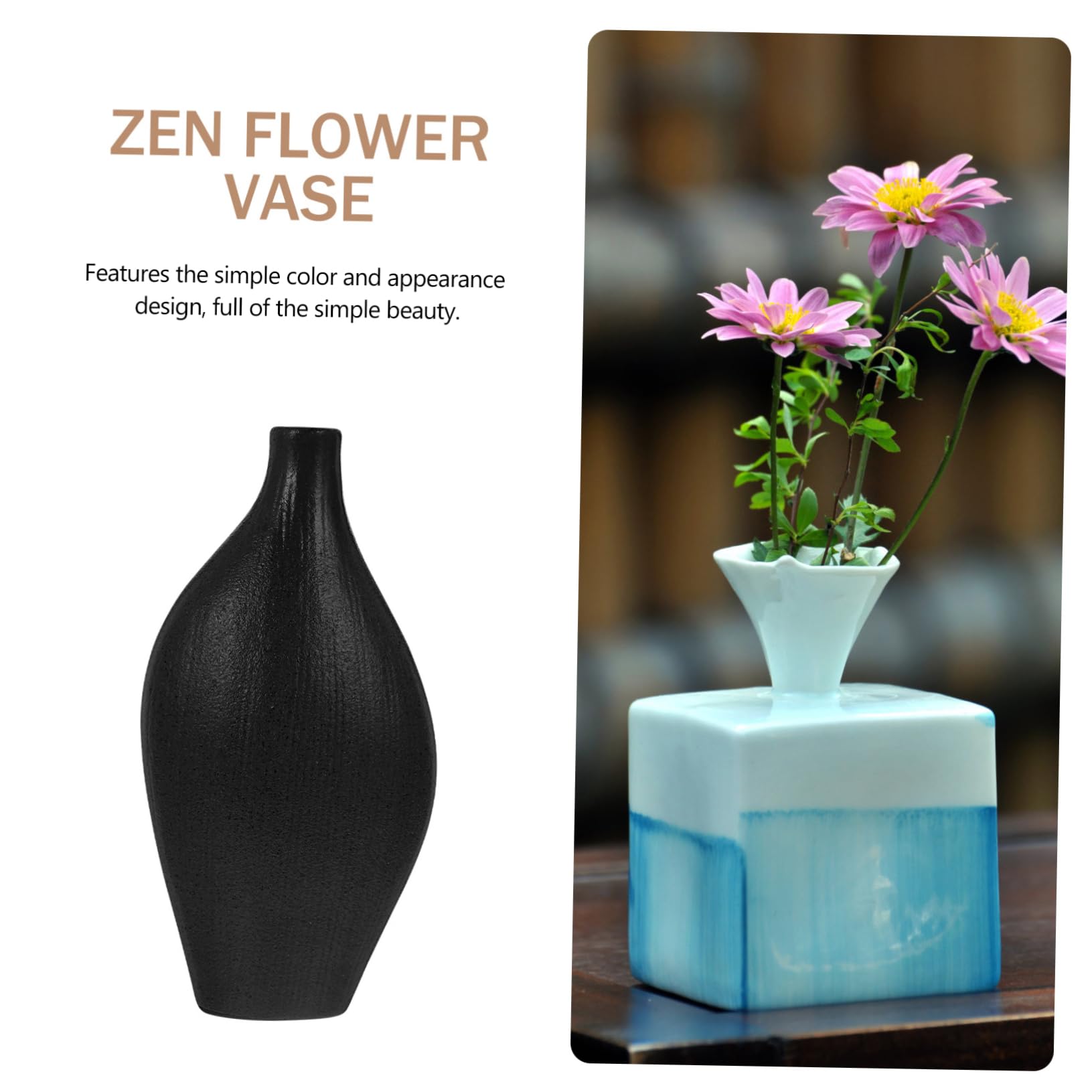 置物　花器 Amazon.co.jp: HAWILLOSCH 陶瓷竖纹 花瓶 な の装飾用花 屋 での