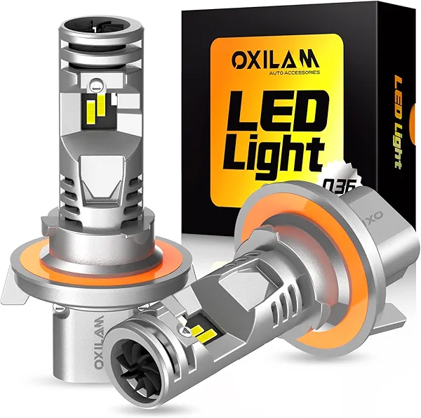OXILAM H13 LED Bulb, 9008 Bulbs, 900% Ultra-Bright, 5 Min Quick Install, 50000H Lifespan, No Flicker, 99% Compatibility