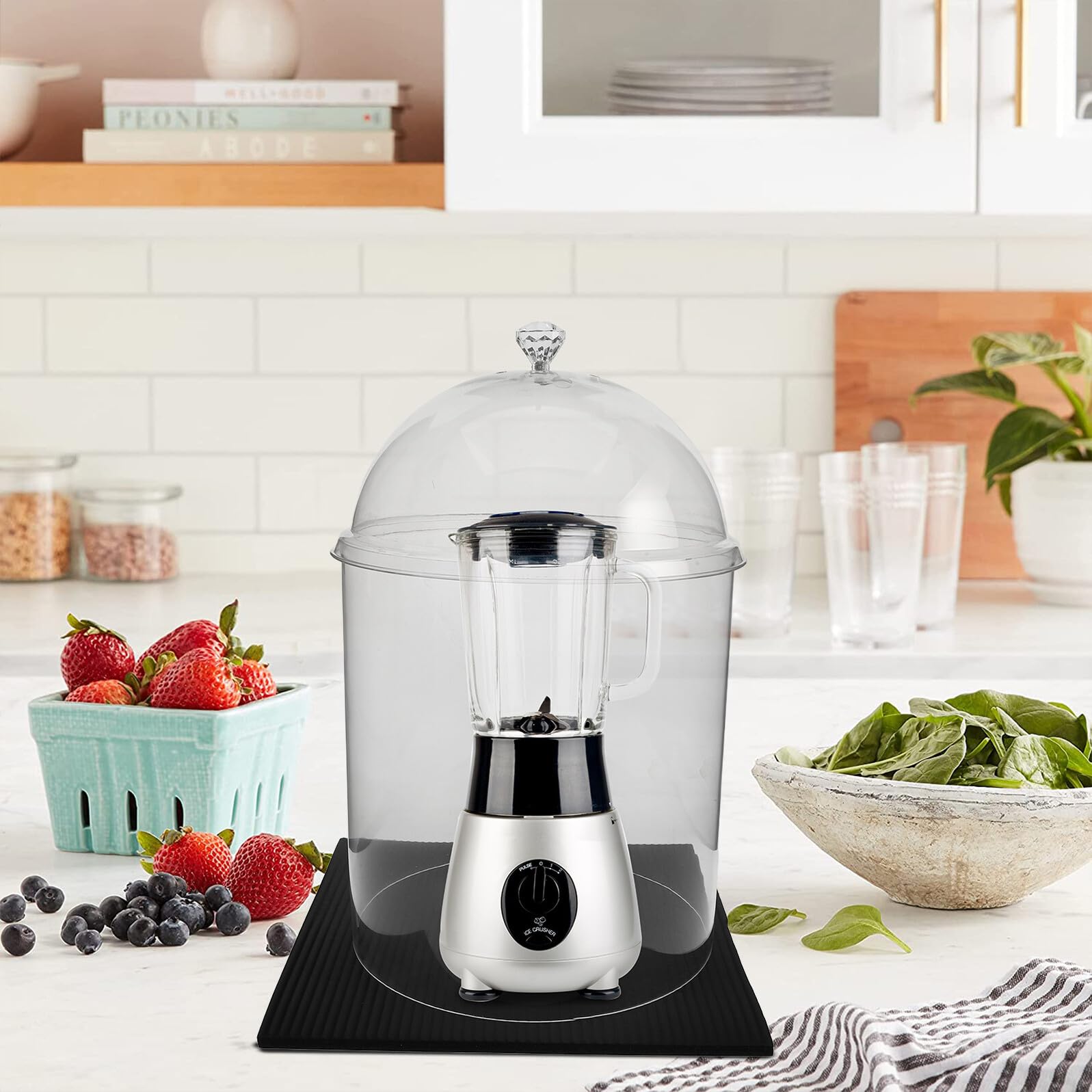 Cubierta Insonorizante Pequeña para Licuadora, Carcasa Transparente de Material Suave, Protector de Licuadora con Reducción de Ruido Eficaz para Cocina Doméstica