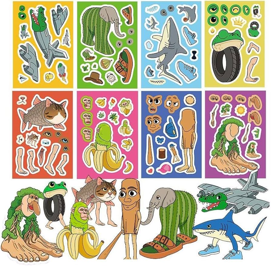 Amazon.co.jp: トゥントゥントゥンサフール ステッカー 16枚入り 顔