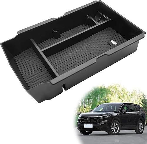 Organizador de accesorios de consola central, compatible con accesorios Honda CR-V 2023, caja de almacenamiento de reposabrazos de material ABS,