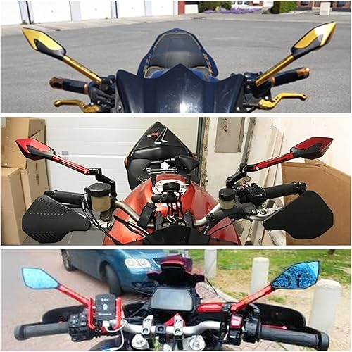 Miniatura 6 de Espejos laterales retrovisores de motocicleta CNC azulados para Yamaha Xmax 125 250 300 400 X-MAX 2017 2018 2019 2020