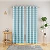 Buffalo Check Curtains 84 Long Kitchen Living Room Bedroom Sky Blue White Gingham Check Window Curtain Panels Basement Drapes 2 Panels Grommet Top Window Treatment Set