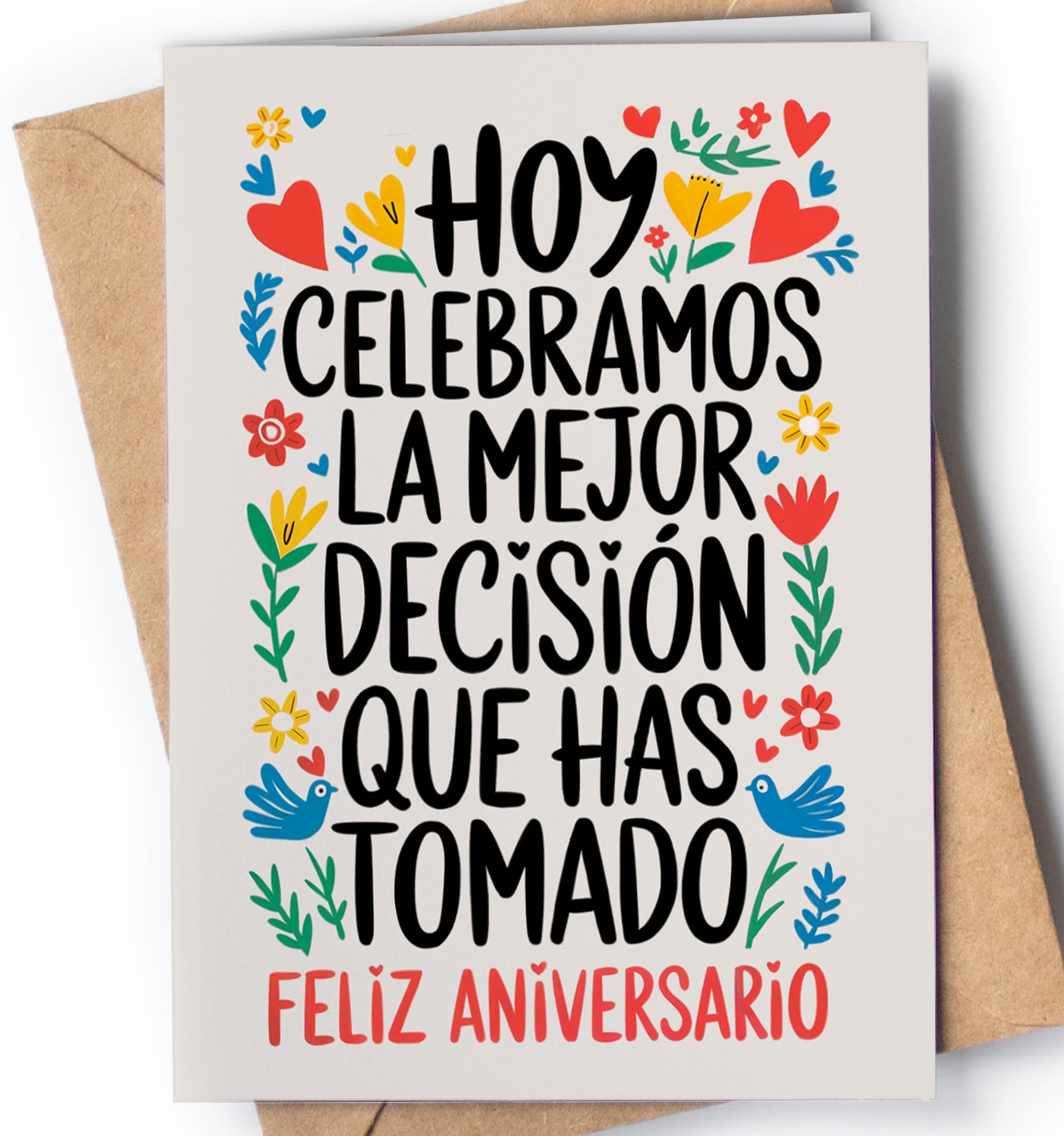 Tarjeta de Aniversario para Hombre, Mujer - Tarjeta Graciosa para Marido, Novio, Novia - Tarjeta de San Valentín para Pareja - Regalo de Feliz Aniversario - Hoy Celebramos - EU 31