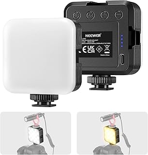 NEEWER LED Video Light, Portable Bi-Color 3200K~5600K Dimmable Camera Soft Lights with 3 Cold Shoes, CRI 97+, 8 Scene Modes, 2000mAh Rechargeable Battery for Gaming/YouTube/Vlog/Photography - NL-36AI
