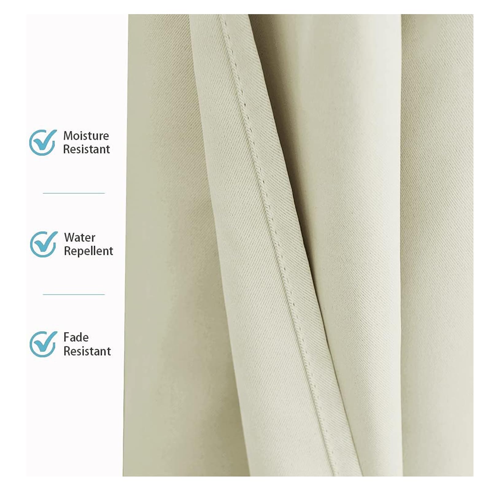 Tenda per Esterni Tende impermeabili per Portico Cortile Porta Scorrevole Pergolato Terazze, Tenda per Gazebo Pergolata Patio Balcone Protezione Solare e Privacy,1 Pezzi,182 * 264cm（W*H）