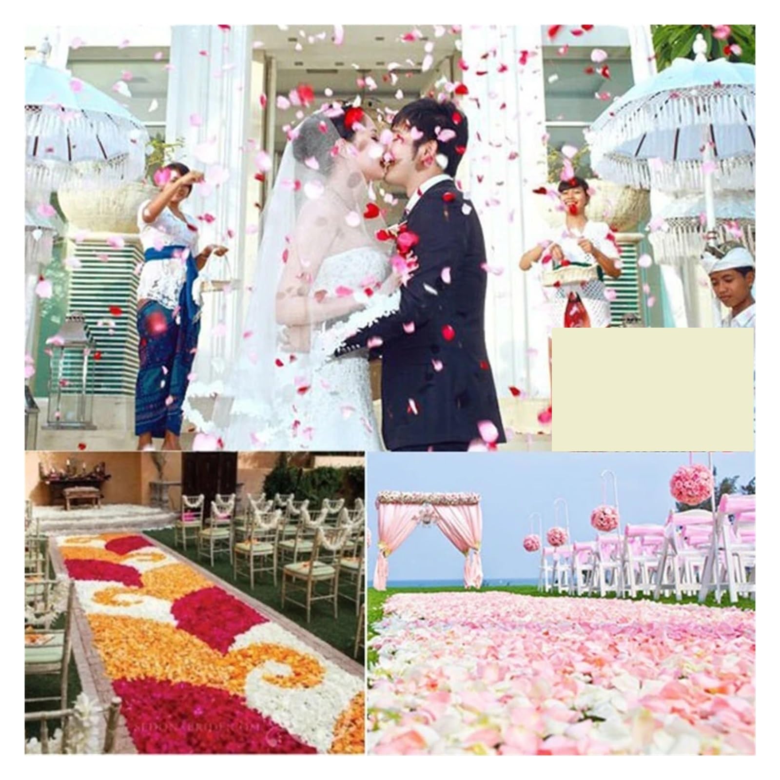 2000Pcs/20 Tasche Handgemachte Rose Blütenblätter for Hochzeit Künstliche Seide Blume Ehe Dekoration Valentinstag den Tischaufsatz, Geburtstag(12)